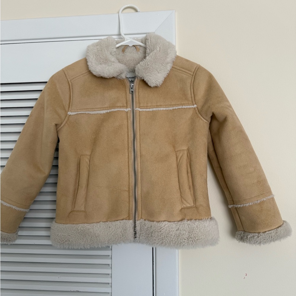 Hollister Tan and Cream Kids Jacket
